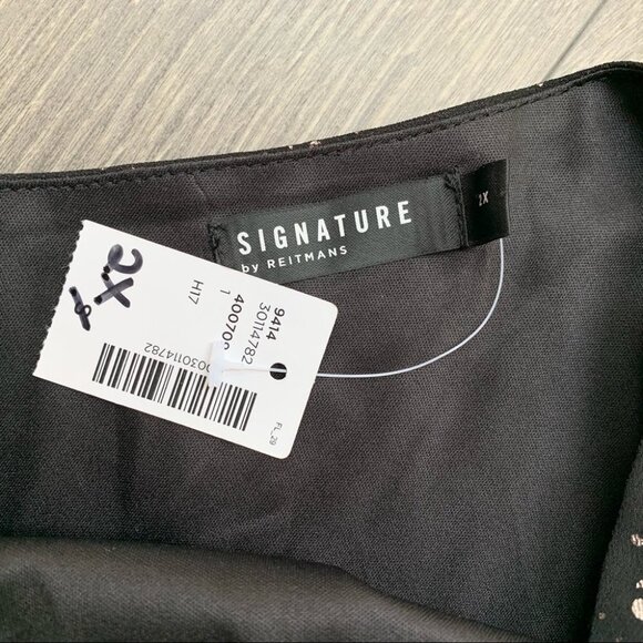 Signature Reitmans Dress Speckled Sleeveless Criss Cross Black Size 2x - Picture 13 of 16